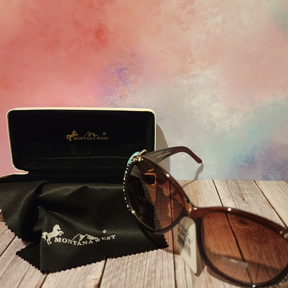 Montana West Dark Brown Sunglasses